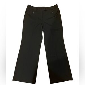 Ann Taylor Loft Wide leg Trouser Size 12 P Black Style Ann with slight lines
